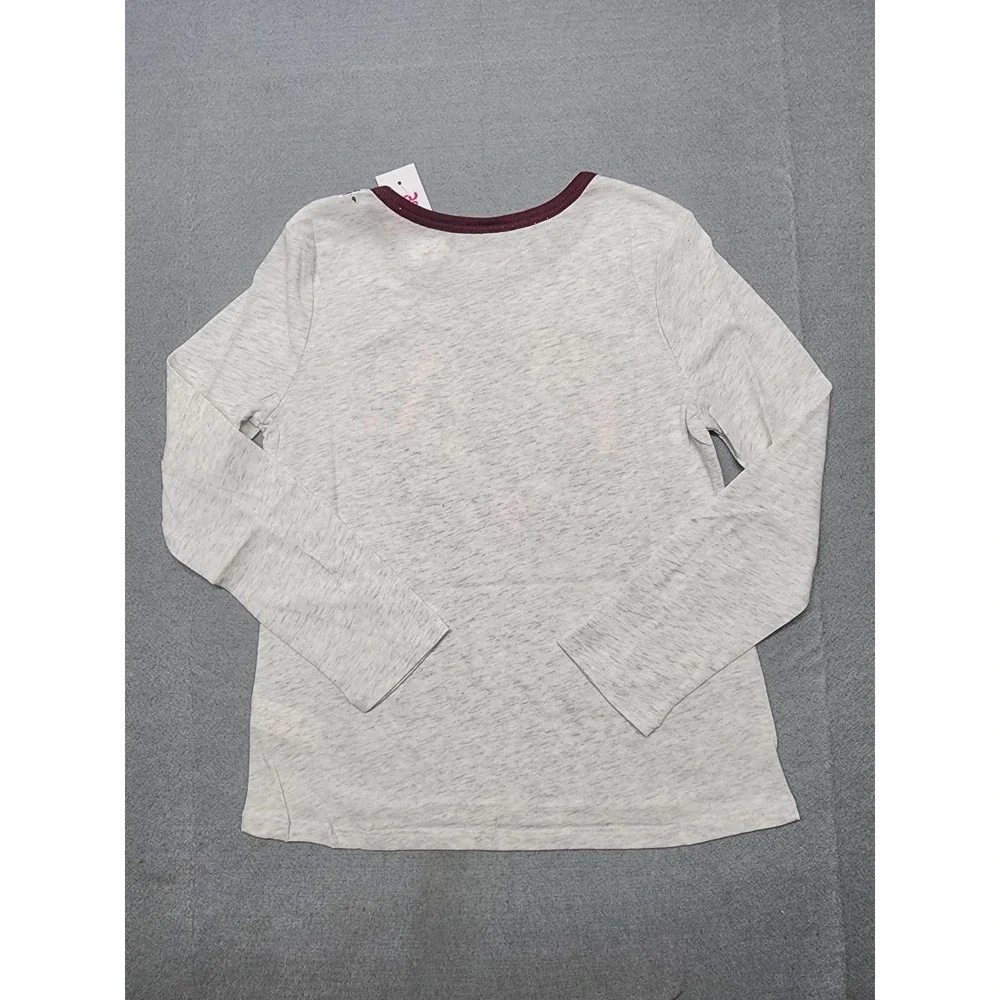 Justice Girls Size 6 Whatever I'm Getting Pizza Graphic Long Sleeve Tee NWT